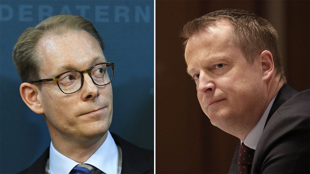 Gruppledarna Tobias Billström (M) och Anders Ygeman (S).