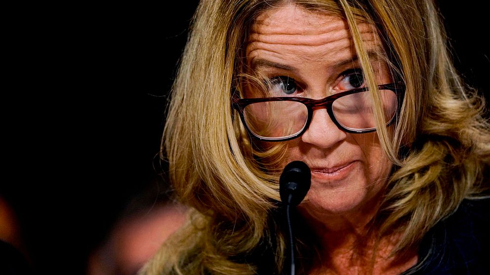 Christine Blasey Ford under utfrågningen.