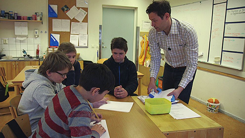 Matteundervisning på Stålhamraskolan i Södertälje.