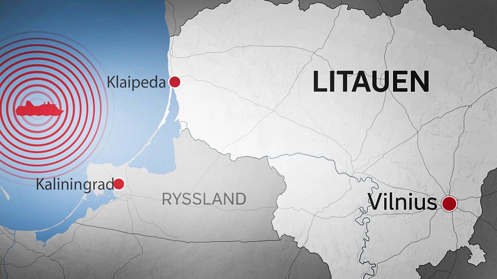 Händelsen inträffade på internationellt vatten, cirka 135 kilometer utanför Kaliningrad.