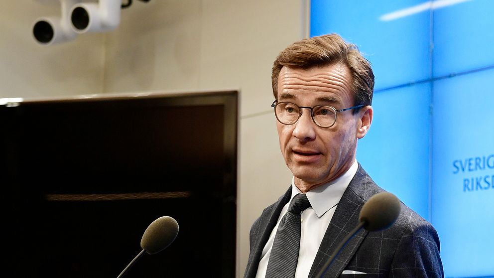 Ulf Kristersson håller presskonferens efter talmannens besked.