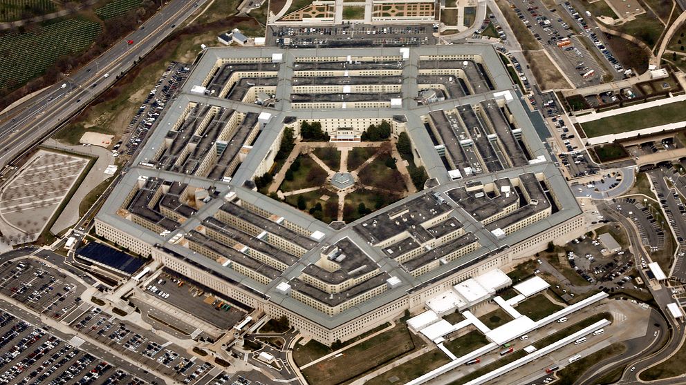 Försvarshögkvarteret Pentagon i Arlington, Virginia.