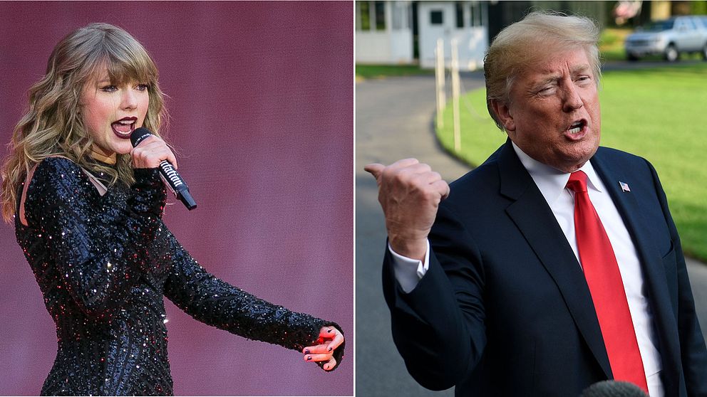Taylor Swift har sjunkit i popularitet hos Donald Trump.