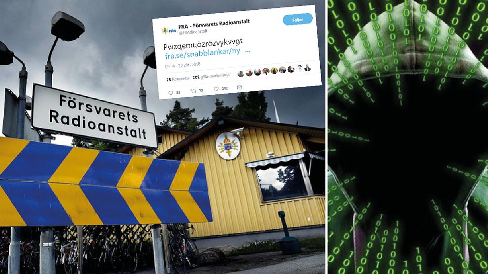 Försvarets radioanstalt, FRA, har gjort debut på Twitter – kan du knäcka deras kryptering?