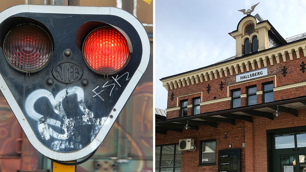 tåg, tågsignal, hallsbergs station