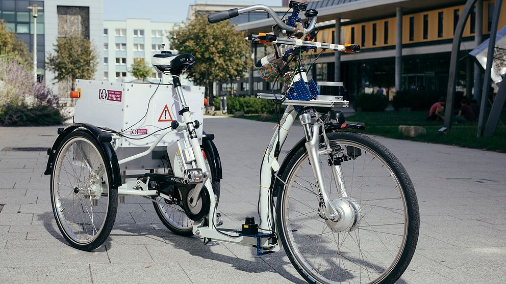 Forskarna i Magdeburg använder samma teknik till den förarlösa cykeln som till självkörande bilar.