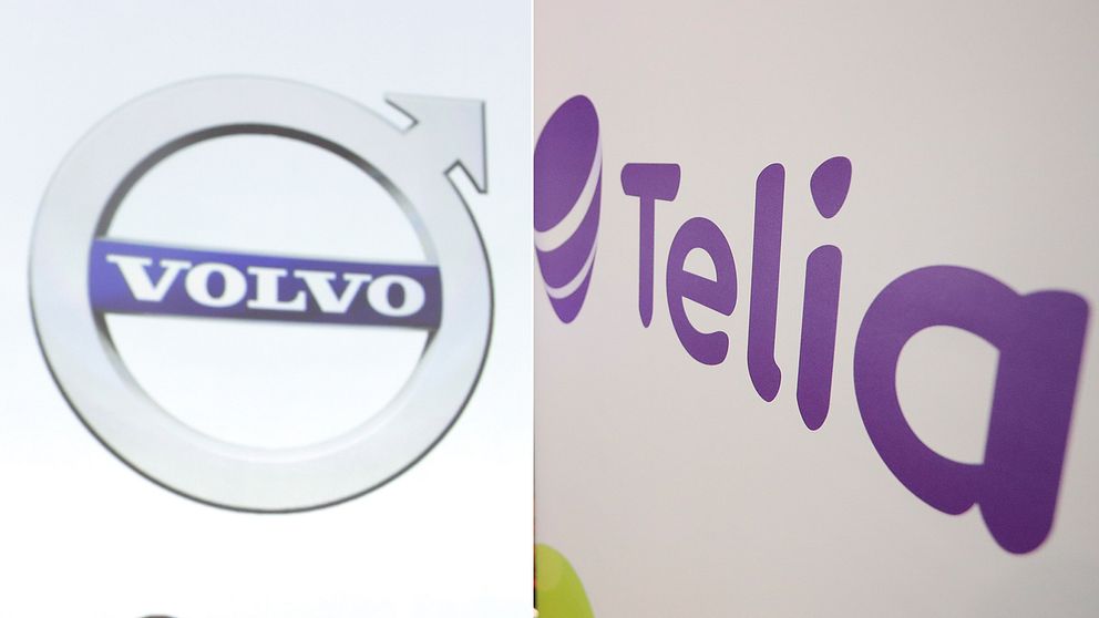Börsbolagen Volvo och Telia ökar sina vinster tredje kvartalet jämfört med samma period förra året.