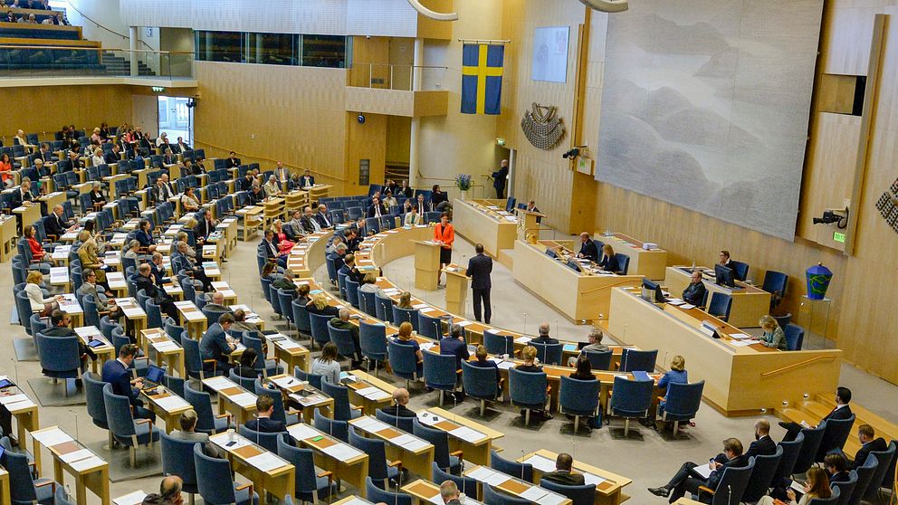 Plenisalen i riksdagen i Stockholm