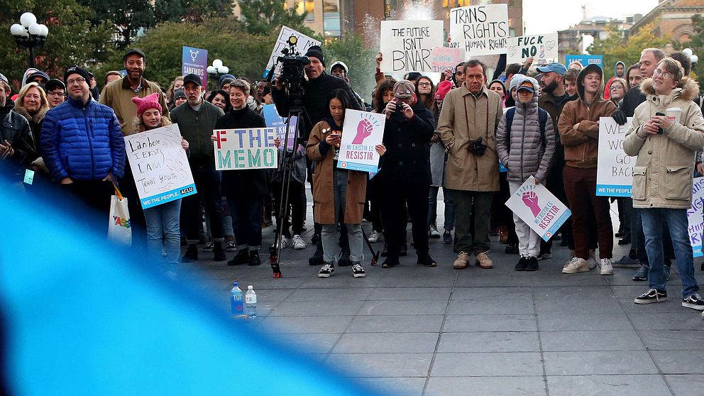 En manifestation i New York under söndagen för hbtq-personers rättigheter.