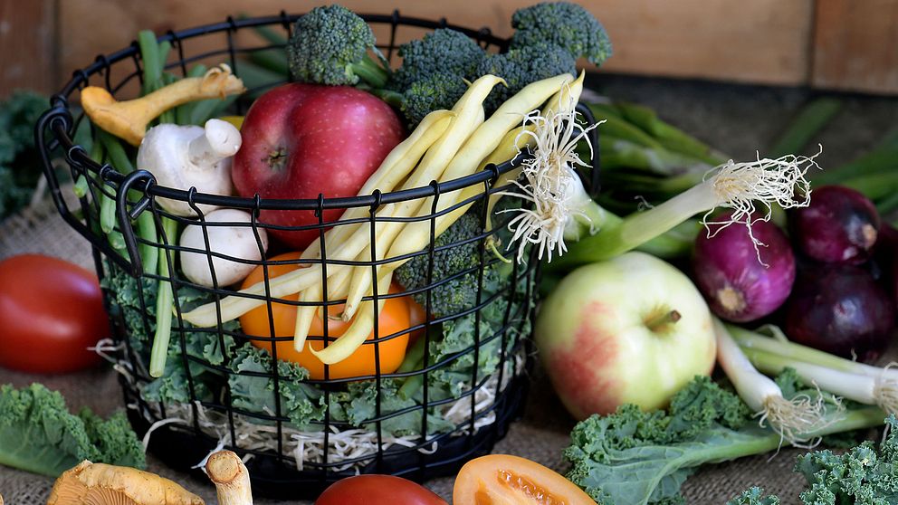 Grönsaker, frukt och svamp