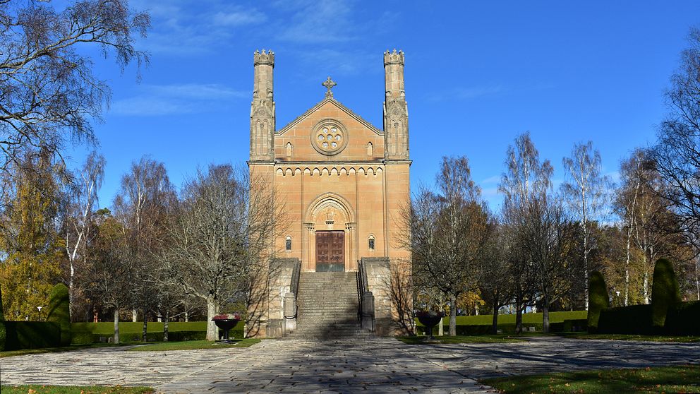 Det gamla krematoriet på Norra kyrkogården i Örebro.