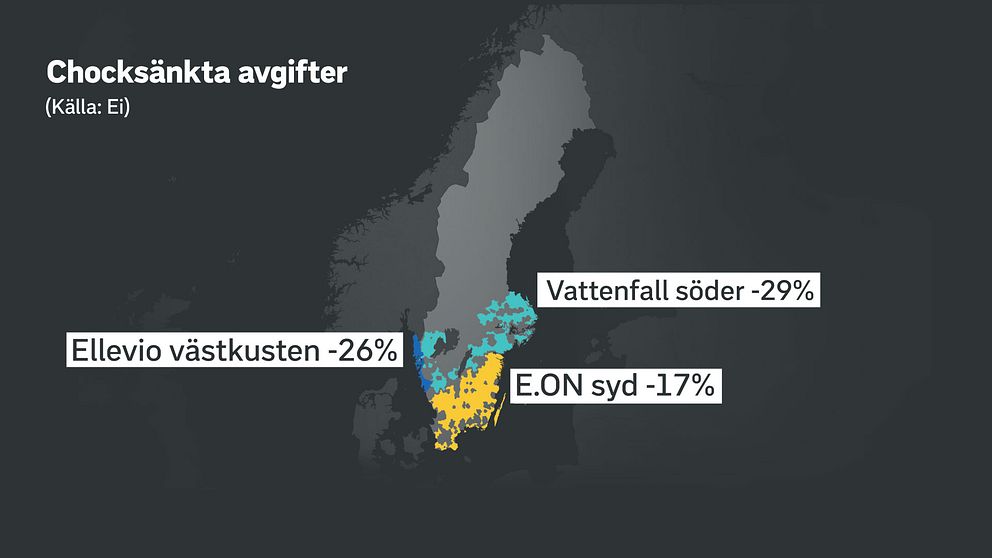 Karta över chocksänkta avgifter