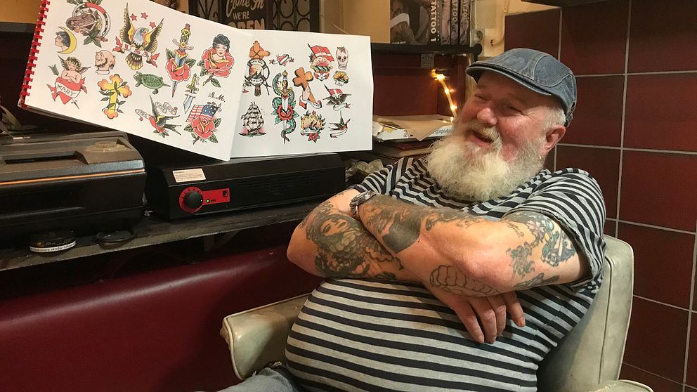 Anders ”Tattoo-Andy” Larsson är 59 år och kommer från Oskarström.