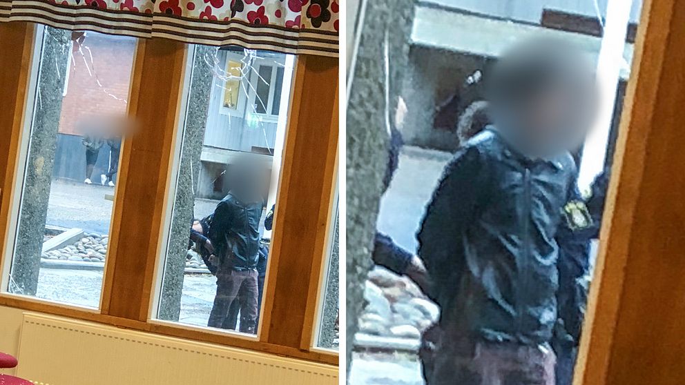 Polisen griper knivbeväpnad man vid Torsbergsgymnasiet i Bollnäs.