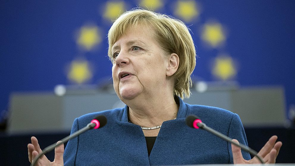 Förbundskansler Angela Merkel talade sig varm för sammanhållning och solidaritet inom den europeiska unionen.