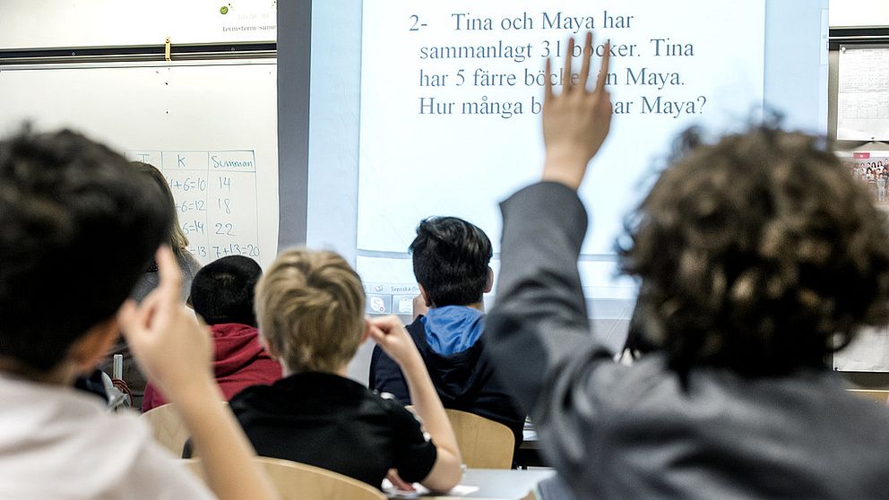 Skolbarn har matematik