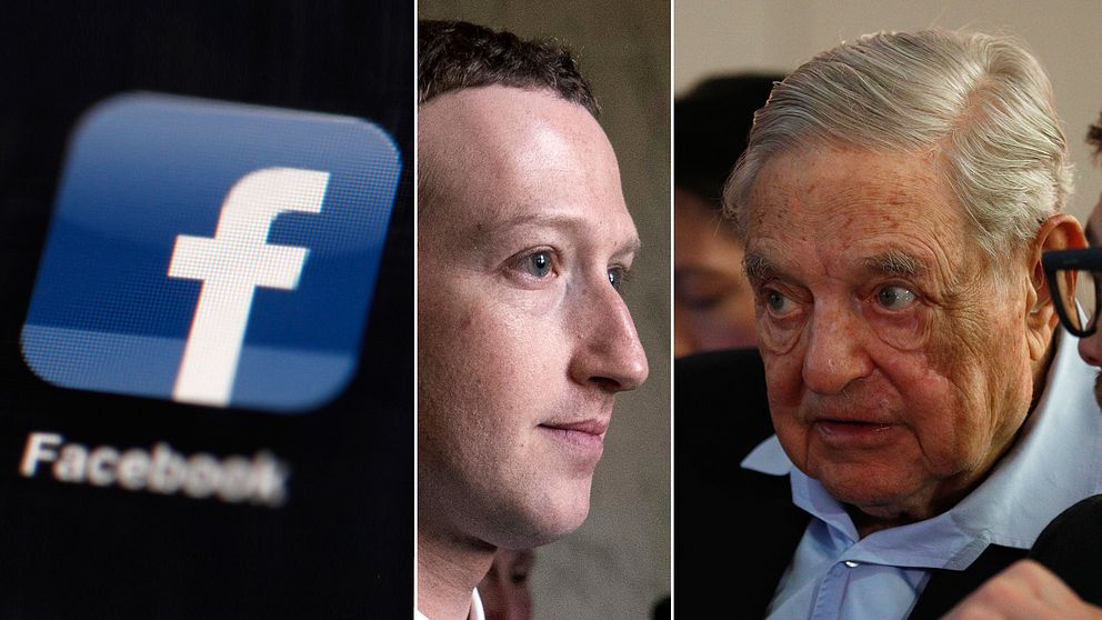 Facebooks grundare Mark Zuckerberg och finansmannen George Soros.