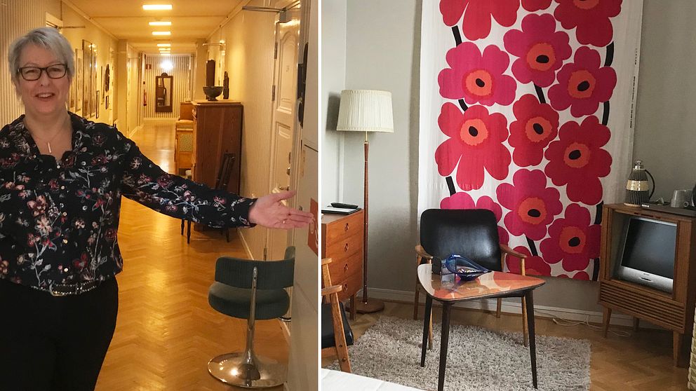 Ägaren av Laholms Stadshotell, Louise Johansson, visar upp hotellrum från olika tidsepoker.