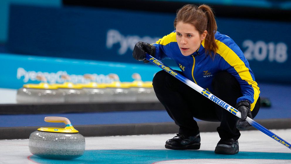 Anna Hasselborg under OS i Sydkorea.