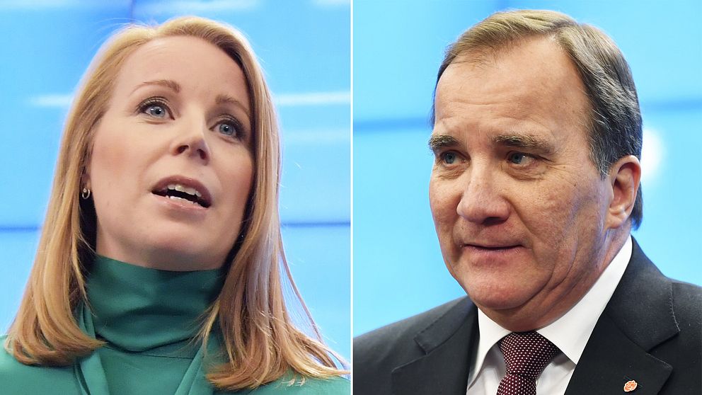 Annie Lööf och Stefan Löfven.