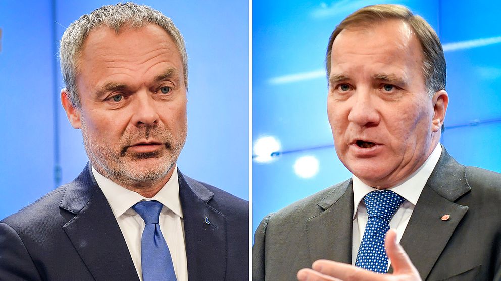 Liberalernas ledare Jan Björklund och S-partiledaren Stefan Löfven