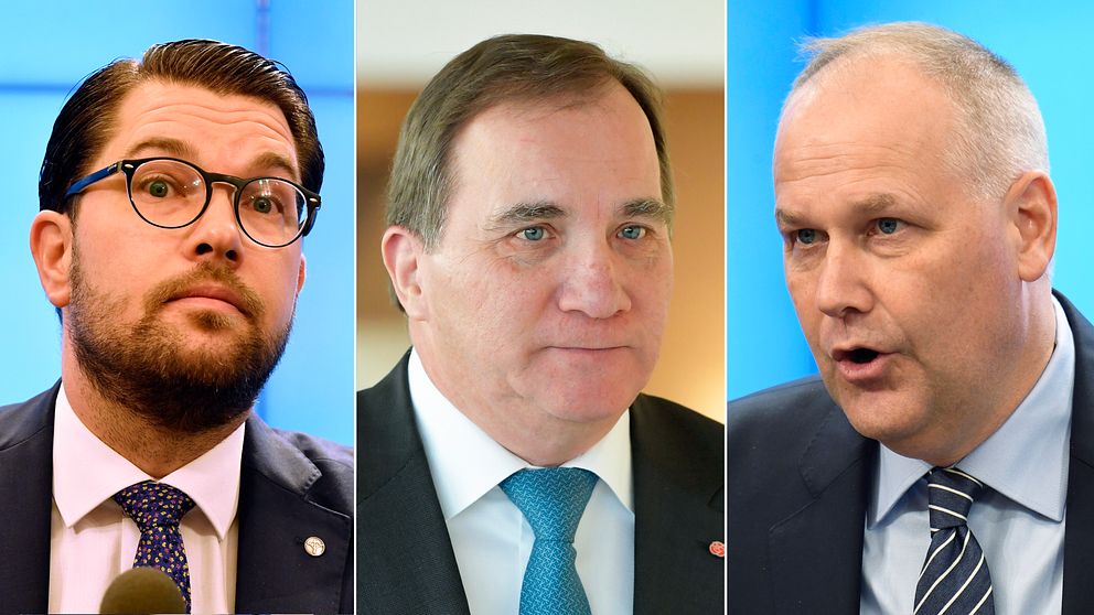 Jimmie Åkesson, Stefan Löfven och Jonas Sjöstedt.