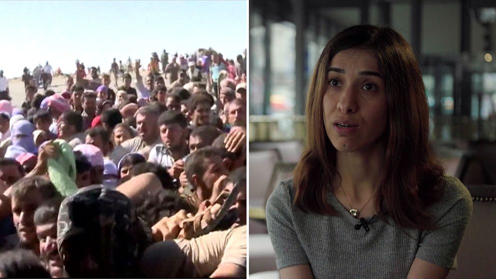 Yazidier som flyr IS och Nadia Murad