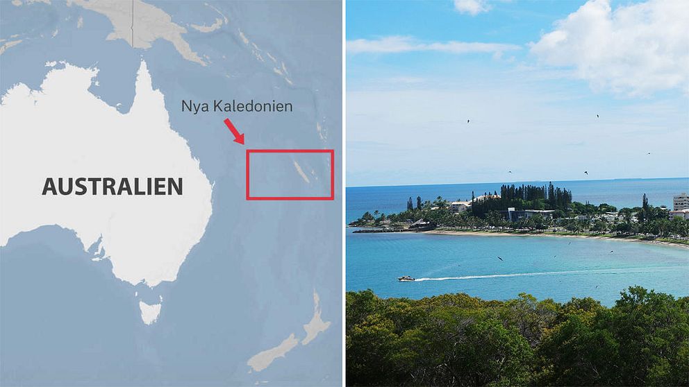 Karta över Nya Kaledonien