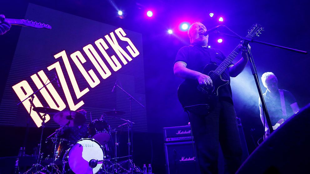 Pete Shelley, sångare i Buzzcocks, har dött. Här ses han spela på Marvin Festival i Mexico City i maj i år.