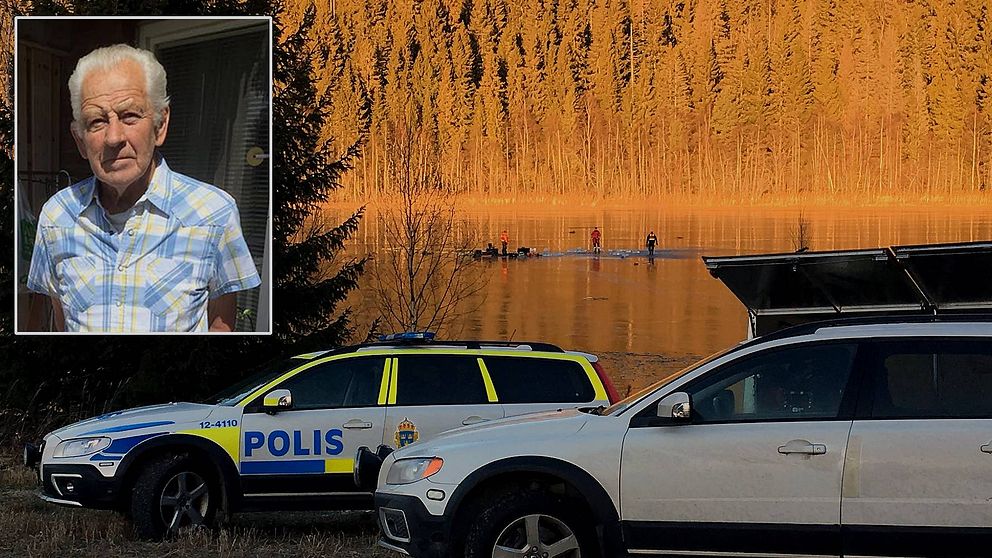 Polisen dyker i Hulitjärnens vatten i sökandet efter en försvunnen person.