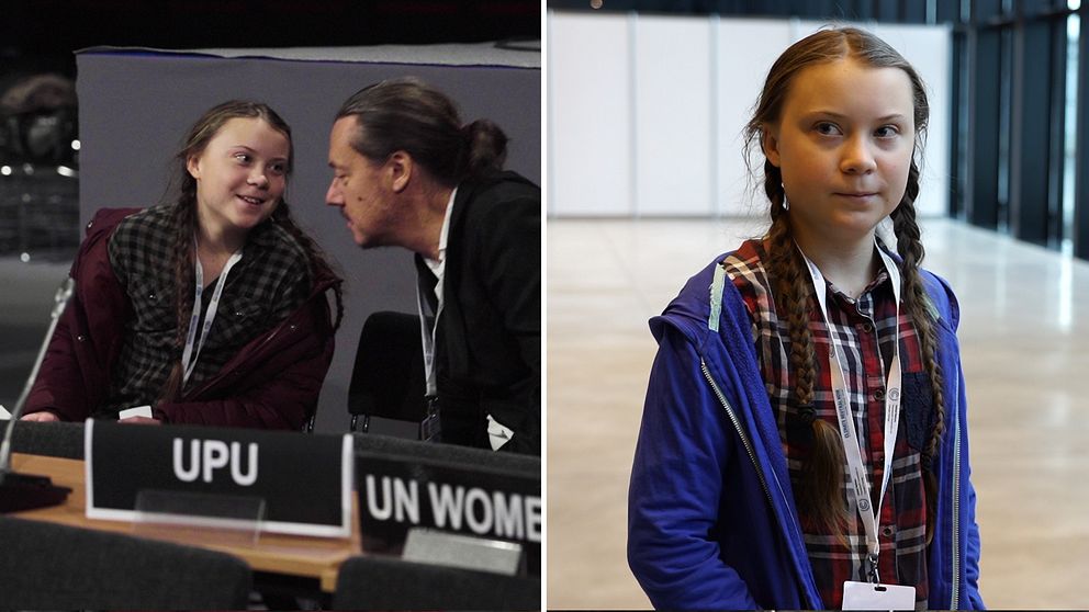 ”Jag tror inte att mina klasskamrater vet om vad jag håller på med”, säger 15-åriga Greta Thunberg när SVT träffar henne på klimatmötet i Katowice.