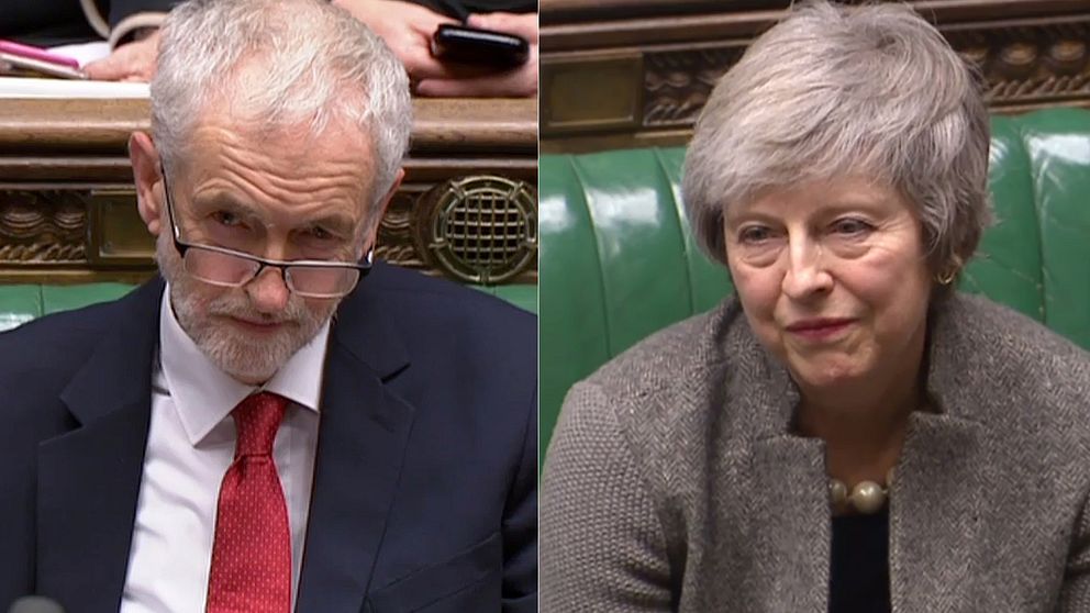 Labourledaren Jeremy Corbyn och premiärminister Theresa May.