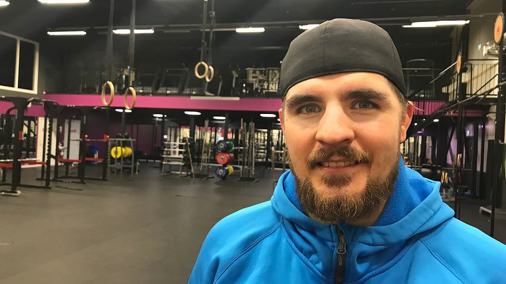 Erik Skoglund på ”sitt” gym i Nyköping.