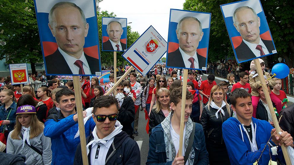 Första maj-demonstration på Krim 2014