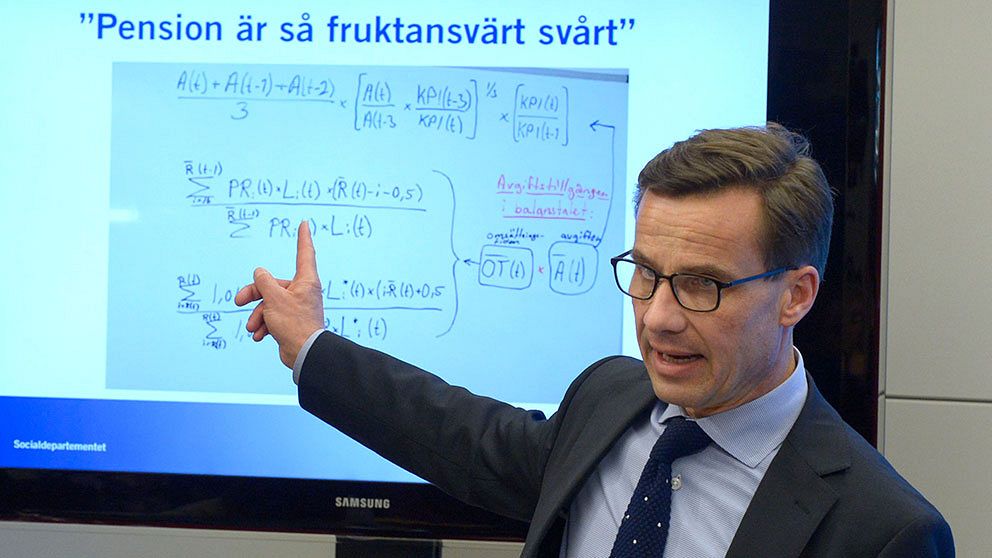 Arkivbild. Ulf Kristersson, ordförande i Pensionsgruppen, vid en tidigare presskonferens om förändringar i pensionsöverenskommelsen.