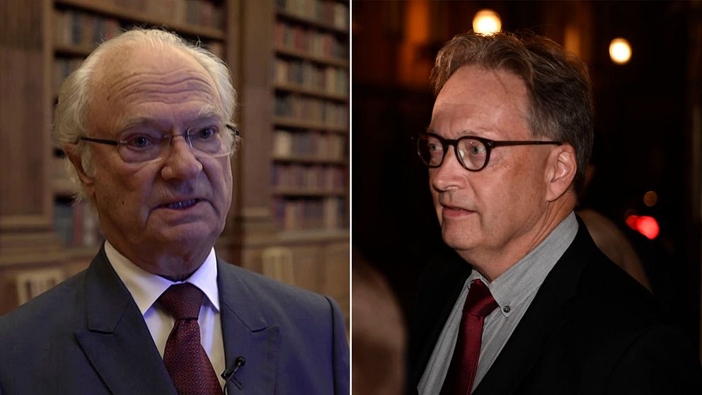 Kung Carl XVI Gustaf och Horace Engdahl