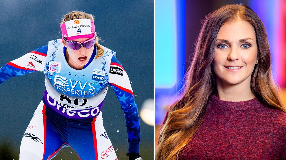 Jessica Diggins och Johanna Ojala.