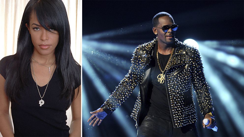 Den bortgångna sångerskan Aaliyah och R Kelly.