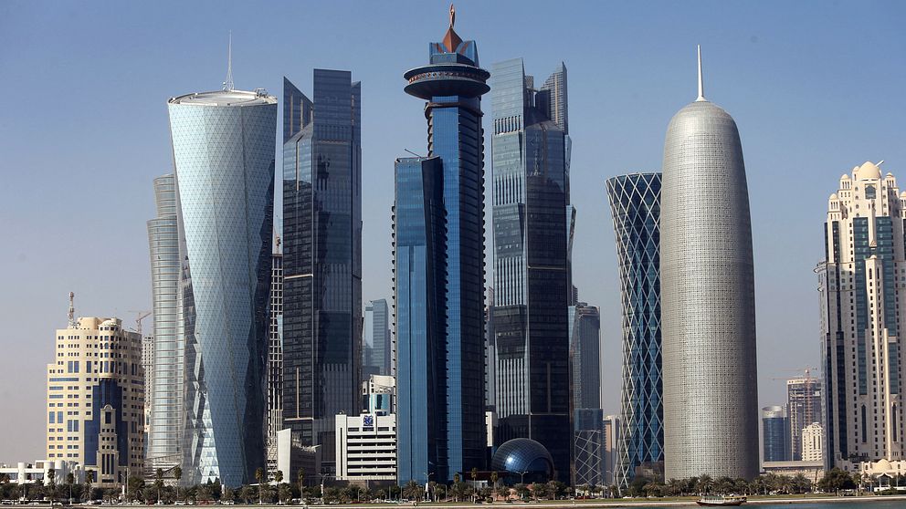 Doha, huvudstaden i Qatar.