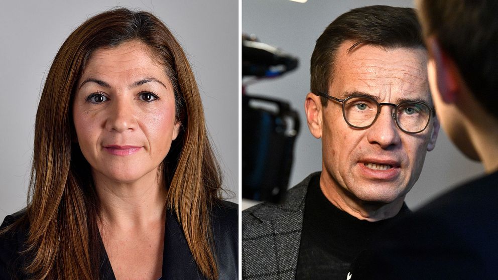 Gulan Avci, riksdagsledamot för Liberalerna och Ulf Kristersson, Moderaternas partiledare.