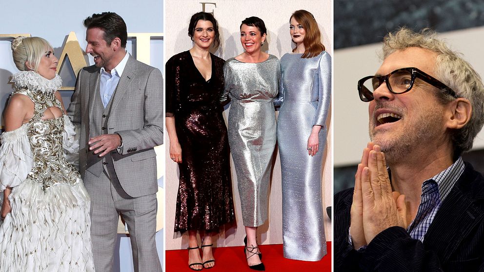 Lady Gaga, Bradley Cooper, Rachel Weisz, Olivia Coleman, Emma Stone och Alfonso Cuaron.