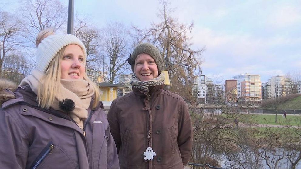 Landskapsarkitekt Charolina Klintberg och landskapsingenjör Hanna Sandqvist på Halmstads kommun har stora planer för parken.