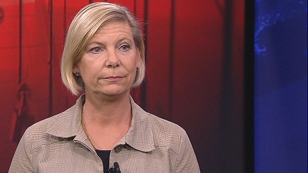 Karin Hector-Stahre som är chef för prov- och bedömningsenheten på Skolverket i Aktuellt.
