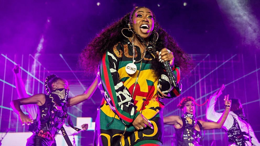 Missy Elliott på scen i New Orleans, USA