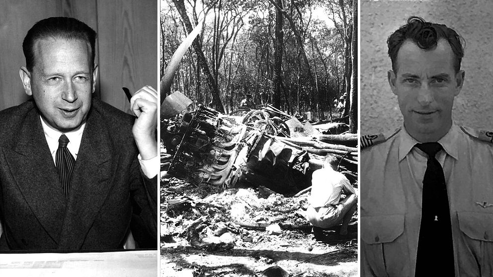 FN:s generalsekreterare, svenske Dag Hammarskjöld, omkom 1961 när planet han reste med på väg mot staden Ndola störtade – nu påstås att piloten och legoknekten Jan van Risseghem (till höger) erkänt för vänner att han dödat Hammarskjöld.