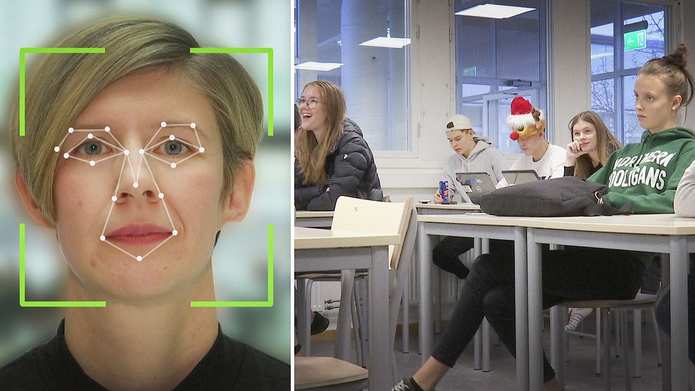 Fredrika Ling (till vänster) är designchef vid det företag som tillverkat det system för ansiktsigenkänning som använts i Skellefteå