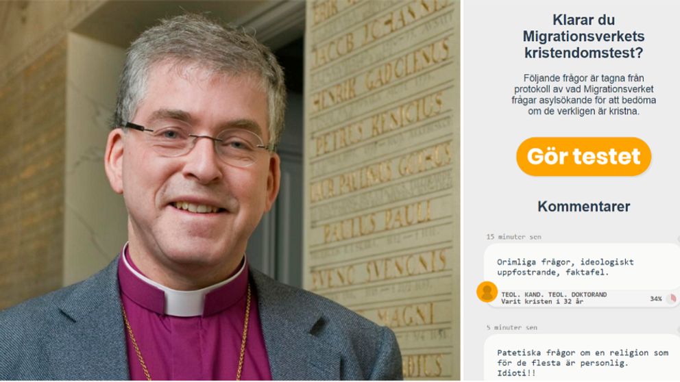 Biskopen i Skara stift, Åke Bonnier, har testat sin kunskap genom Migrationsverkets frågebatteri och svarade rätt på 48 procent av frågorna.