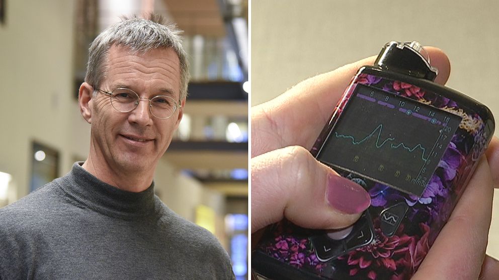 Johan Jendle, professor i medicin vid Örebro universitet och den nya insulinpumpen.