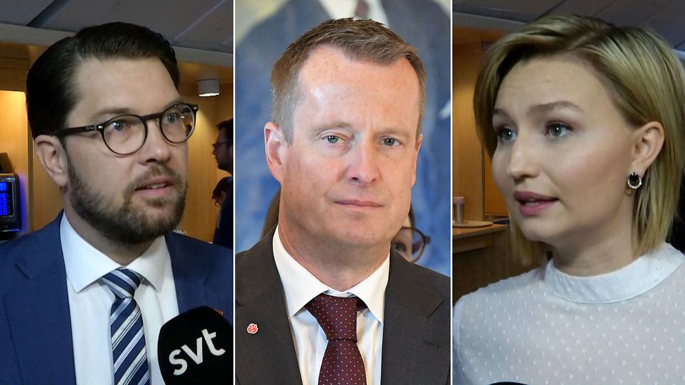 Jimmie Åkesson, Anders Ygeman och Ebba Busch Thor