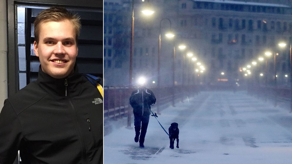 ”Till och med McDonalds är stängt och skolorna är stängda sedan i går”, säger svenska Jacob Ryd (t.v) som bor i kölddrabbade Indiana.